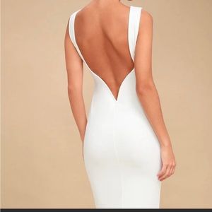 Lulu’s White Backless Dress